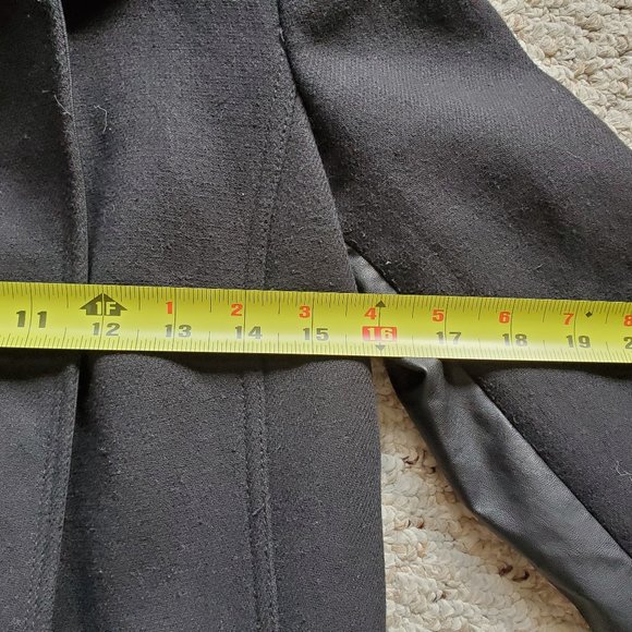 ZARA Black Faux Leather Accent Combination Coat - Picture 11 of 13